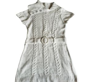 Faded Glory White Sparkly Women's Sweater Dress